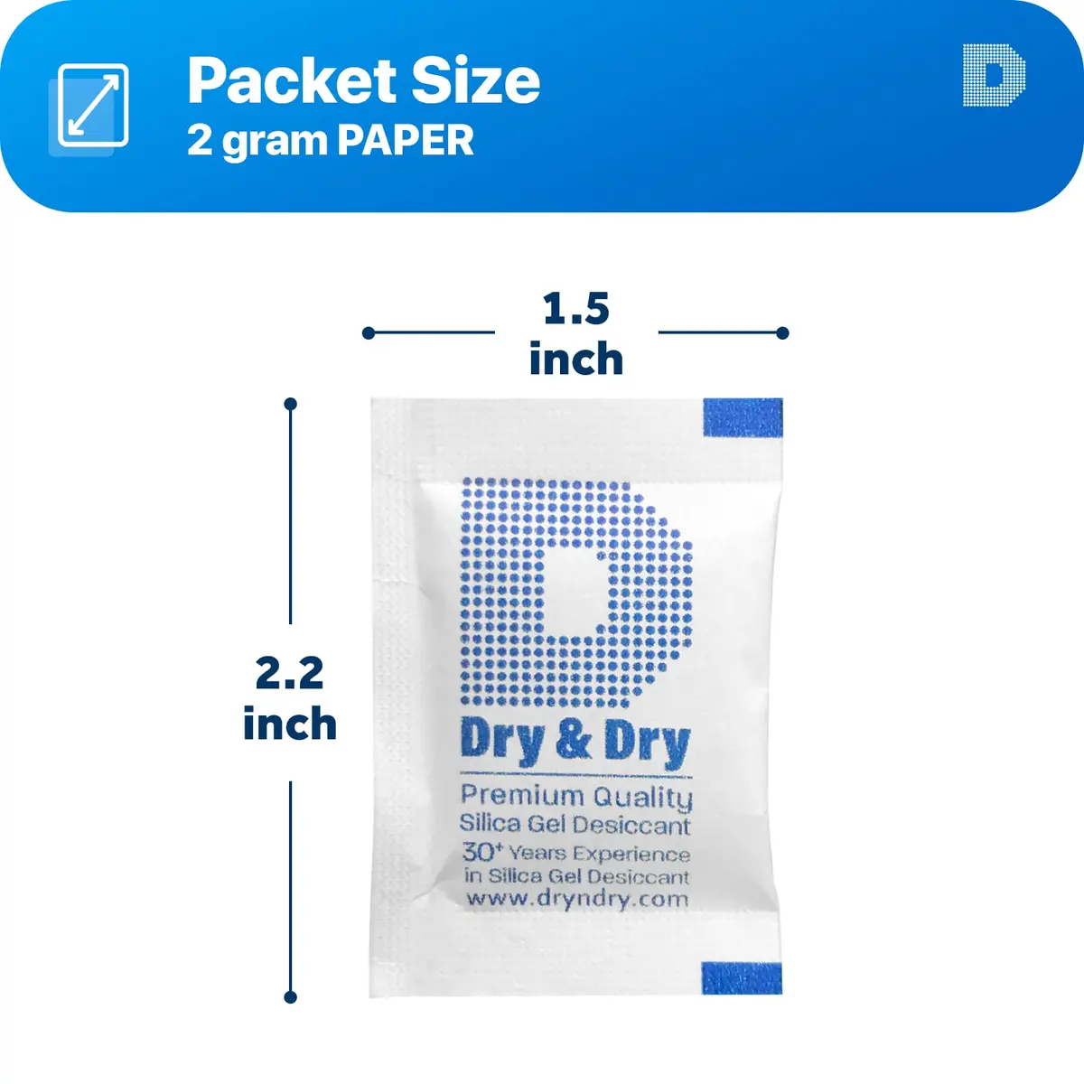 Dry & Dry 2 Gram Silica Gel Packets | Rechargeable Moisture Absorbers for Food & Electronics - view 7
