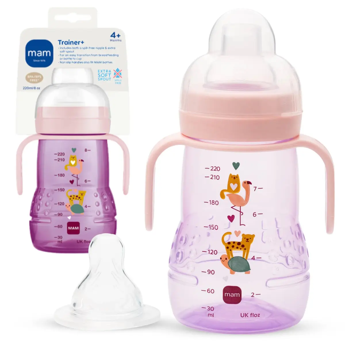 MAM Trainer Sippy Spill-Proof Cup 237ml (8 oz) | Transition Cup 4+ Months - main product image
