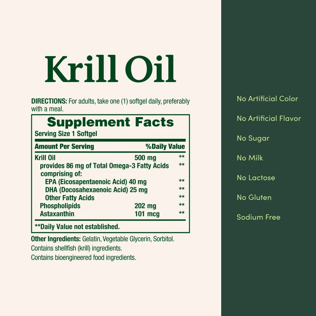 Nature's Bounty Krill Oil Heart Health 500mg 30 Count Softgels | Supports Cardiovascular Wellness - view 5