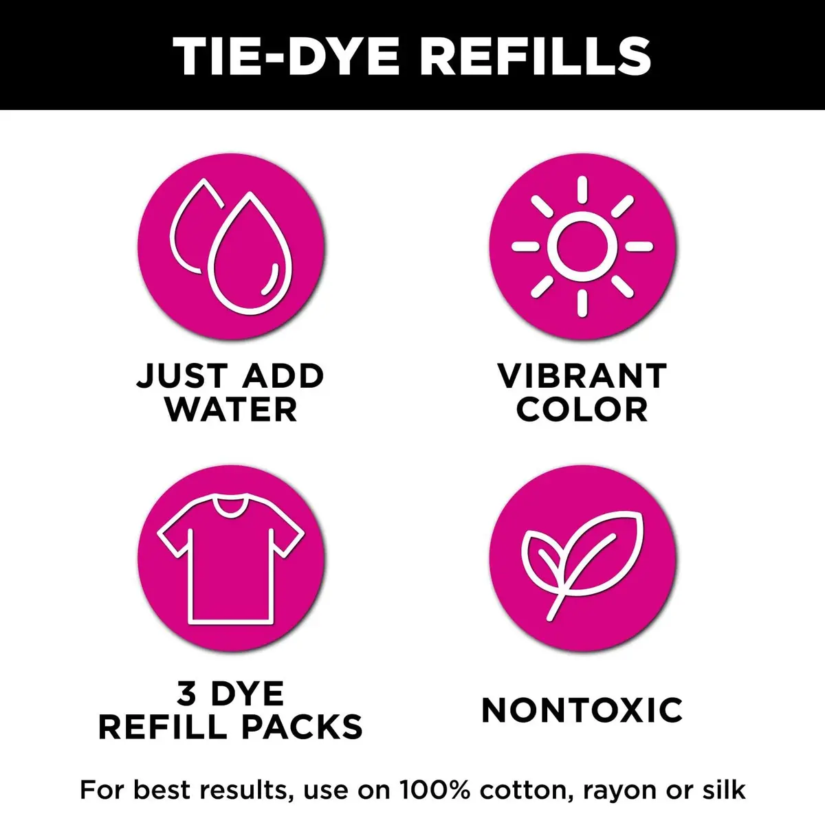 Tulip One-Step Tie-Dye Kit Dye Refill Packs, Turquoise, 12 fl oz (3 x 4 fl oz) | Concentrated Formula Dye - view 6