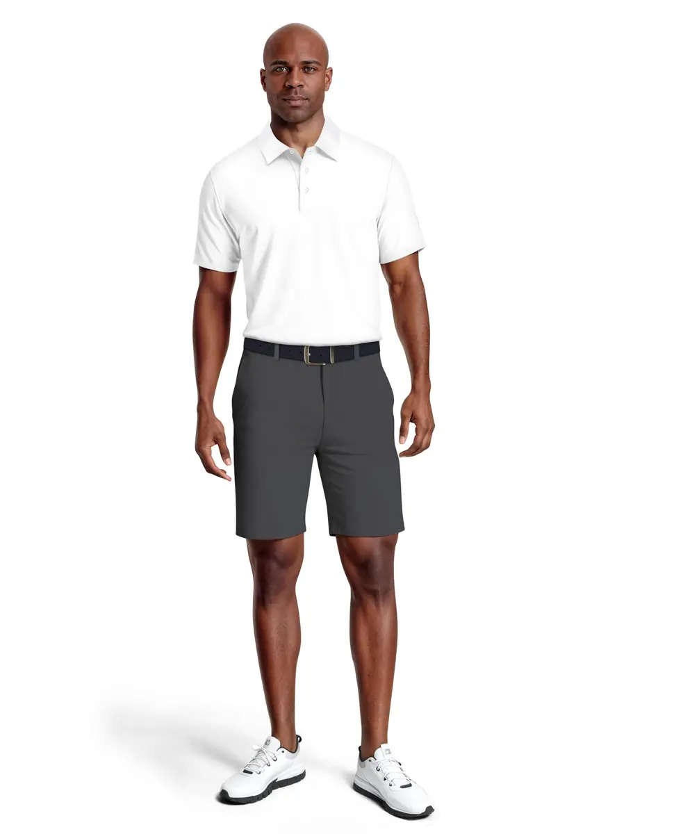 PGA TOUR Men's Airflux Short Sleeve Golf Polo-Shirt | Moisture-Wicking, UPF 15, White, M - view 5