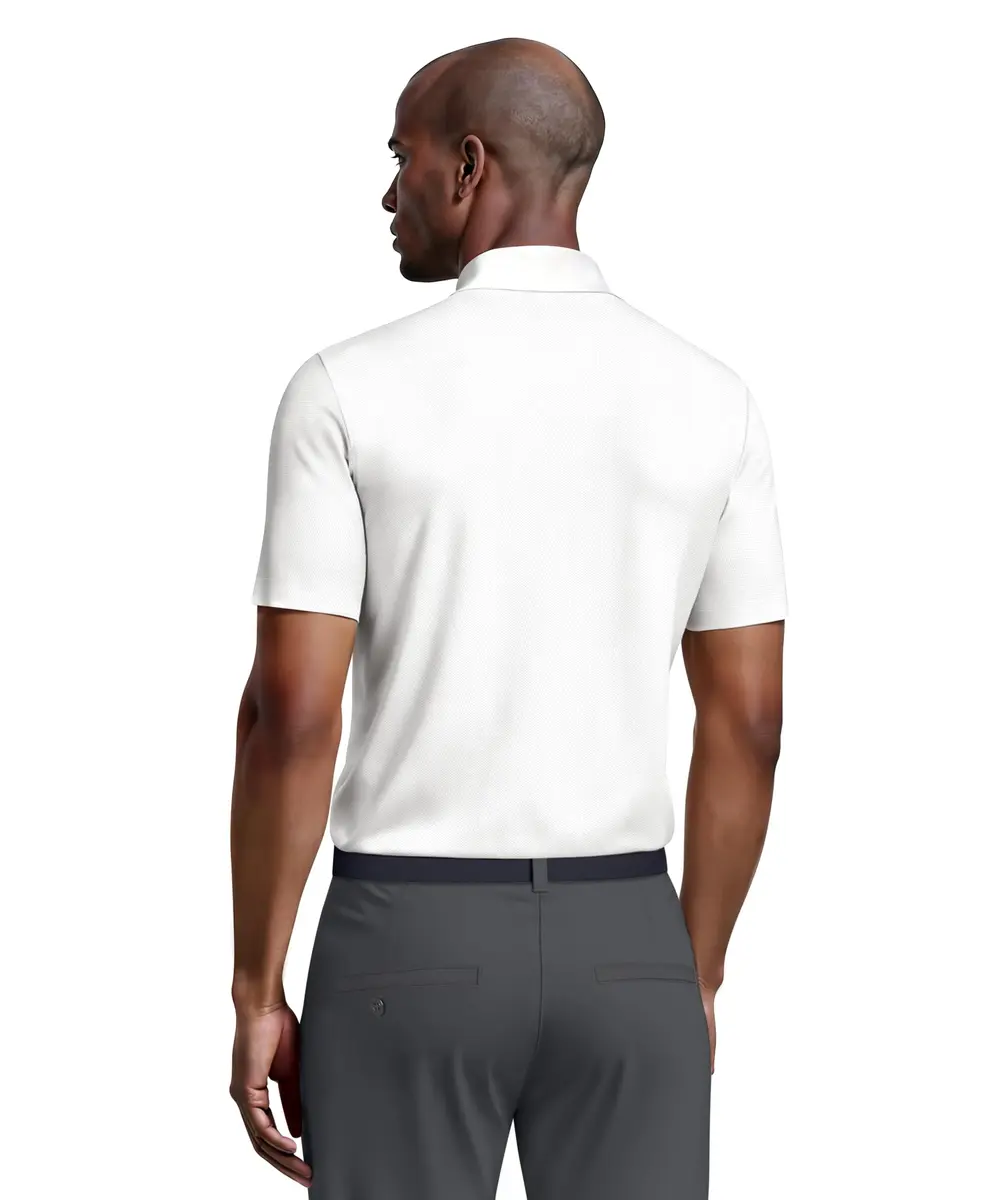 PGA TOUR Men's Airflux Short Sleeve Golf Polo-Shirt | Moisture-Wicking, UPF 15, White, M - view 2