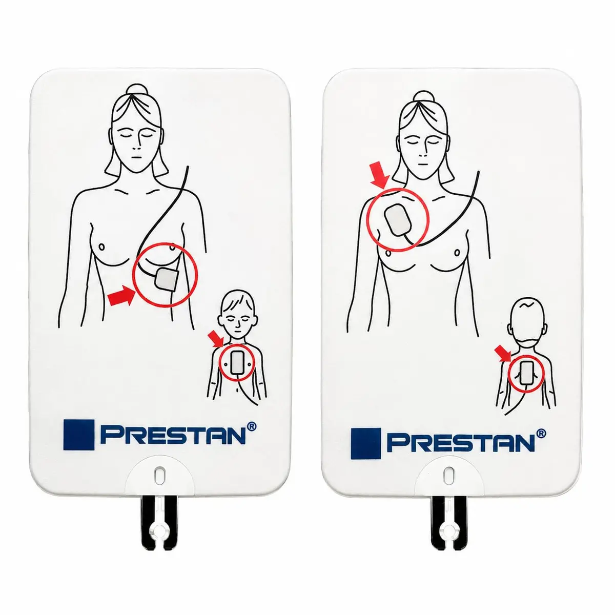 Prestan AED Training Pads Adult, 4-Pack | Reusable Silicone Adhesive for CPR Training - view 2