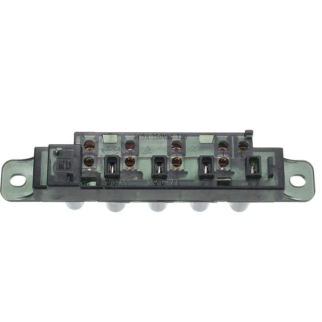 sourcing map AC 250V 4A Piano Type Key Board Switch for Range Hood | 5 Keys, Interlock & Latching - view 3