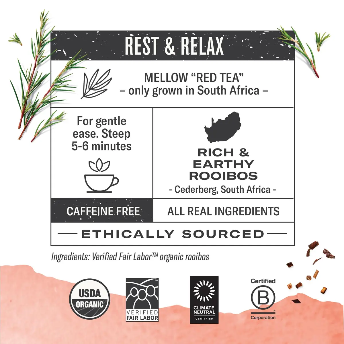Numi Organic Rooibos Tea, 100 Herbal Tea Bags, Caffeine Free | Organic, Natural & Fair Trade (70-120 chars) - view 2