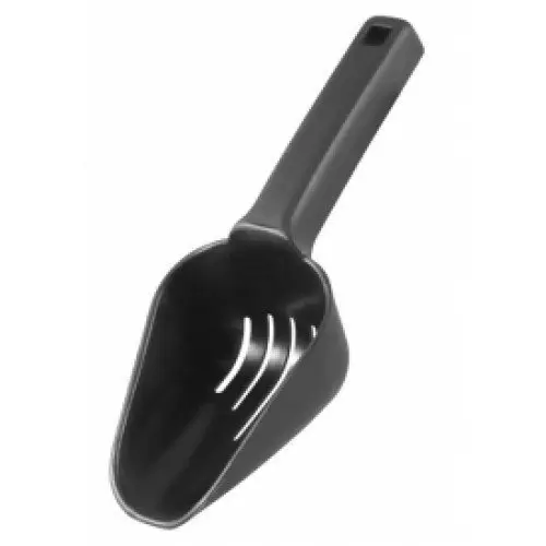 BARCONIC 8 oz (237 ml) Slotted Ice Scoop | Sturdy Polypropylene for Kitchen Use - main product image