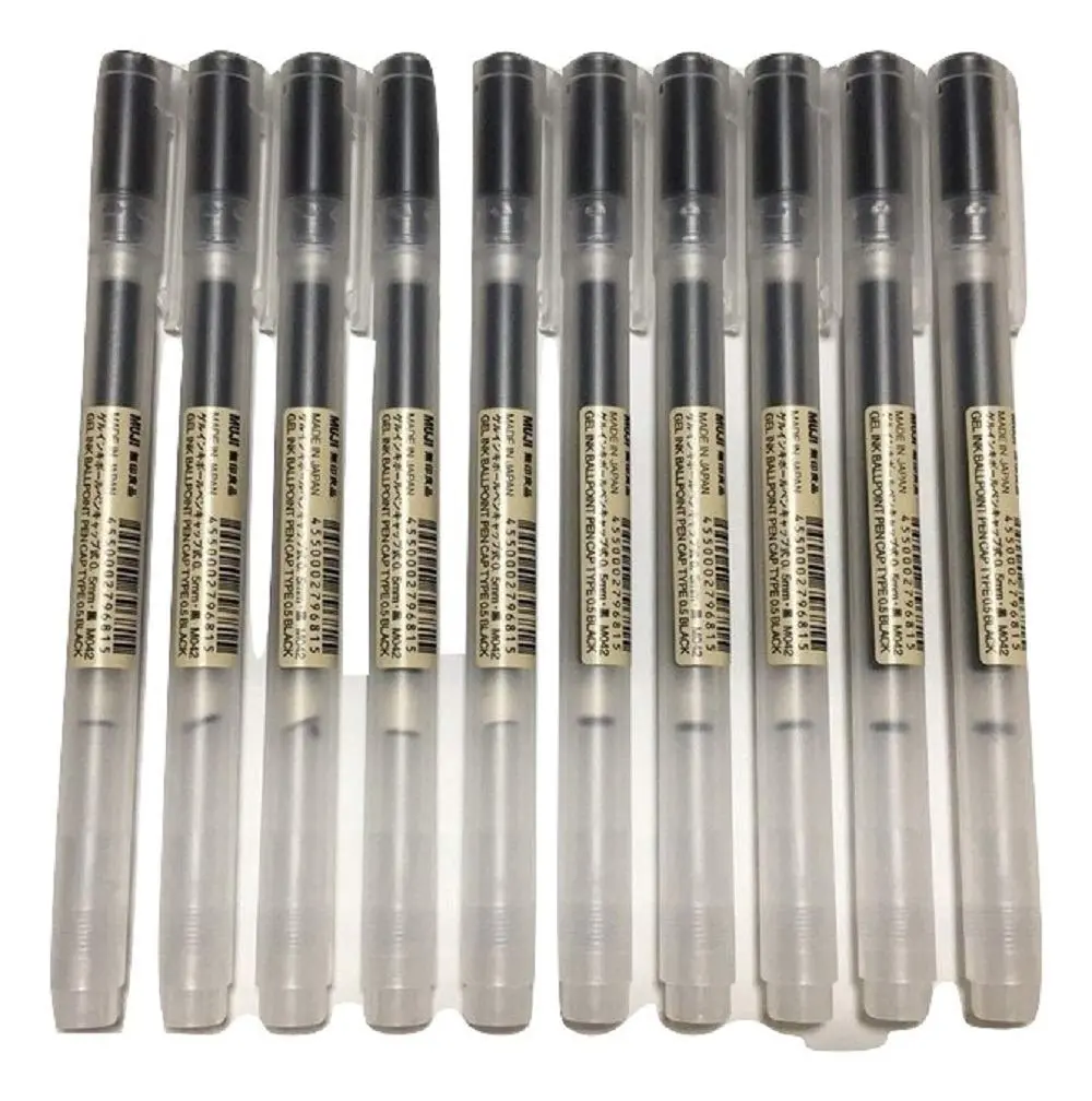 MUJI Gel Ink Ball Point Pen 0.5mm Black | Smooth Writing Instrument for Students & Professionals - main product image