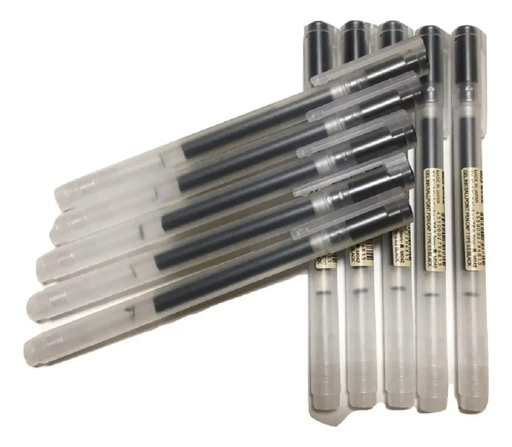 MUJI Gel Ink Ball Point Pen 0.5mm Black | Smooth Writing Instrument for Students & Professionals - view 2