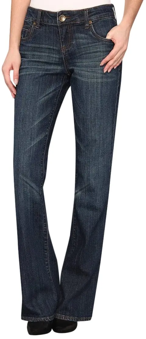 KUT from the Kloth Natalie High Rise Bootcut Jeans for Women – Contrast Topstitching – Blended Fabric Exceptional 2 33 | Flattering Fit, 33-inch Inseam - main product image