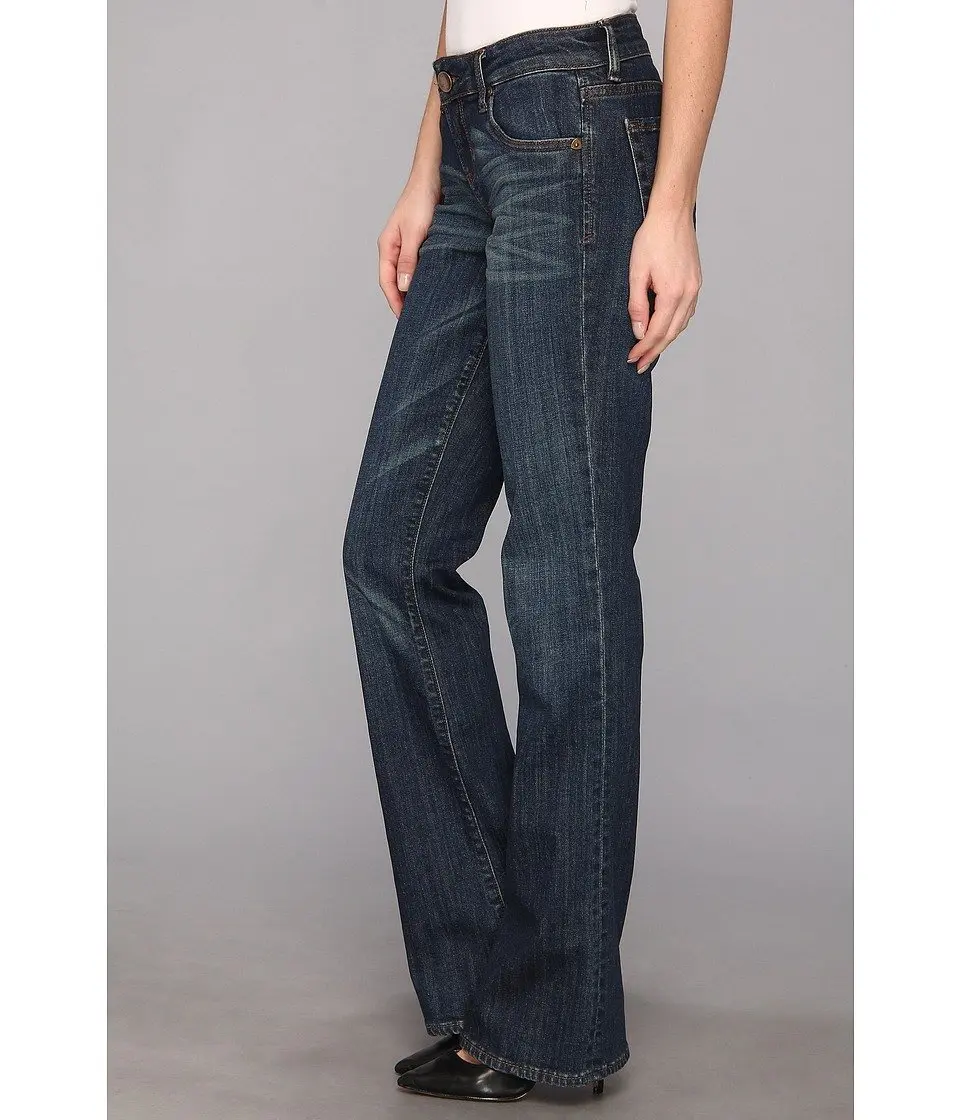 KUT from the Kloth Natalie High Rise Bootcut Jeans for Women – Contrast Topstitching – Blended Fabric Exceptional 2 33 | Flattering Fit, 33-inch Inseam - view 2
