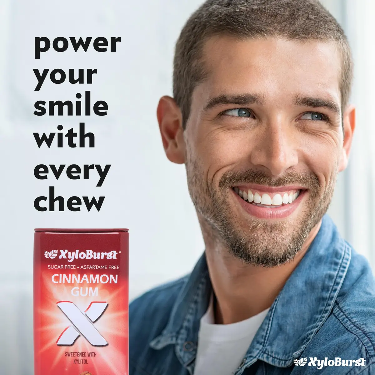 Xyloburst Cinnamon Chewing Gum 24 Pieces | Sugar-Free Oral Health Support - view 6