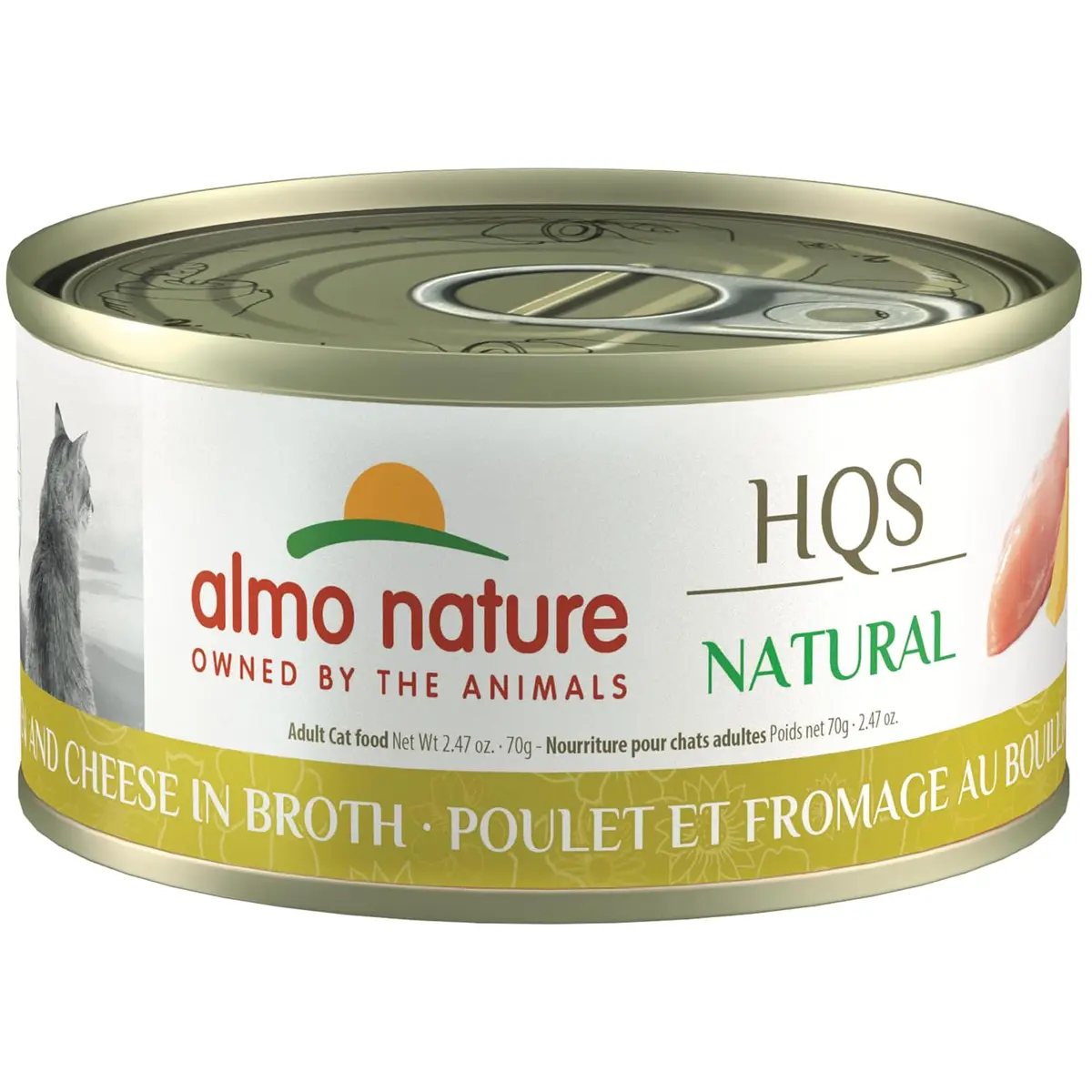Almo Nature HQS Natural Wet Cat Food Chicken & Cheese 2.47 oz | Grain-Free, All-Natural, High Digestibility - view 8