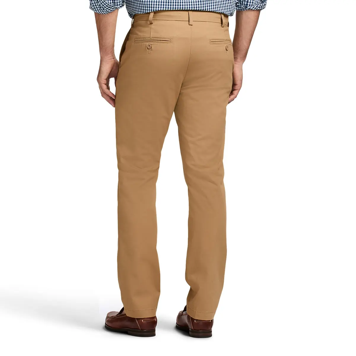IZOD Men's American Chino Flat-Front Straight-Fit Pants, English Khaki, 36W x 34L | Classic, breathable cotton chinos for men - view 3