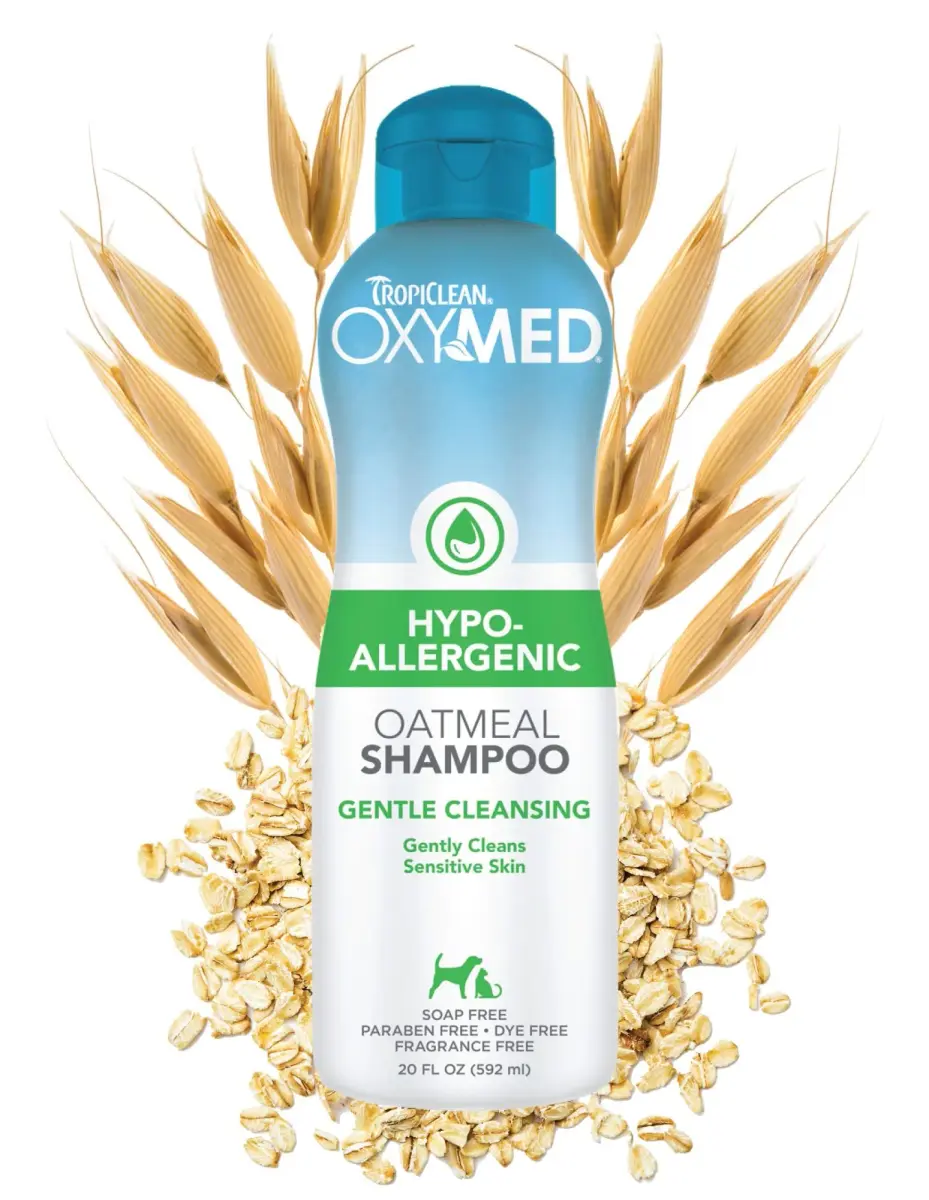 TropiClean OxyMed Hypoallergenic Dog & Cat Shampoo 591ml (20oz) | Soothes Itchy Skin & Coats - main product image