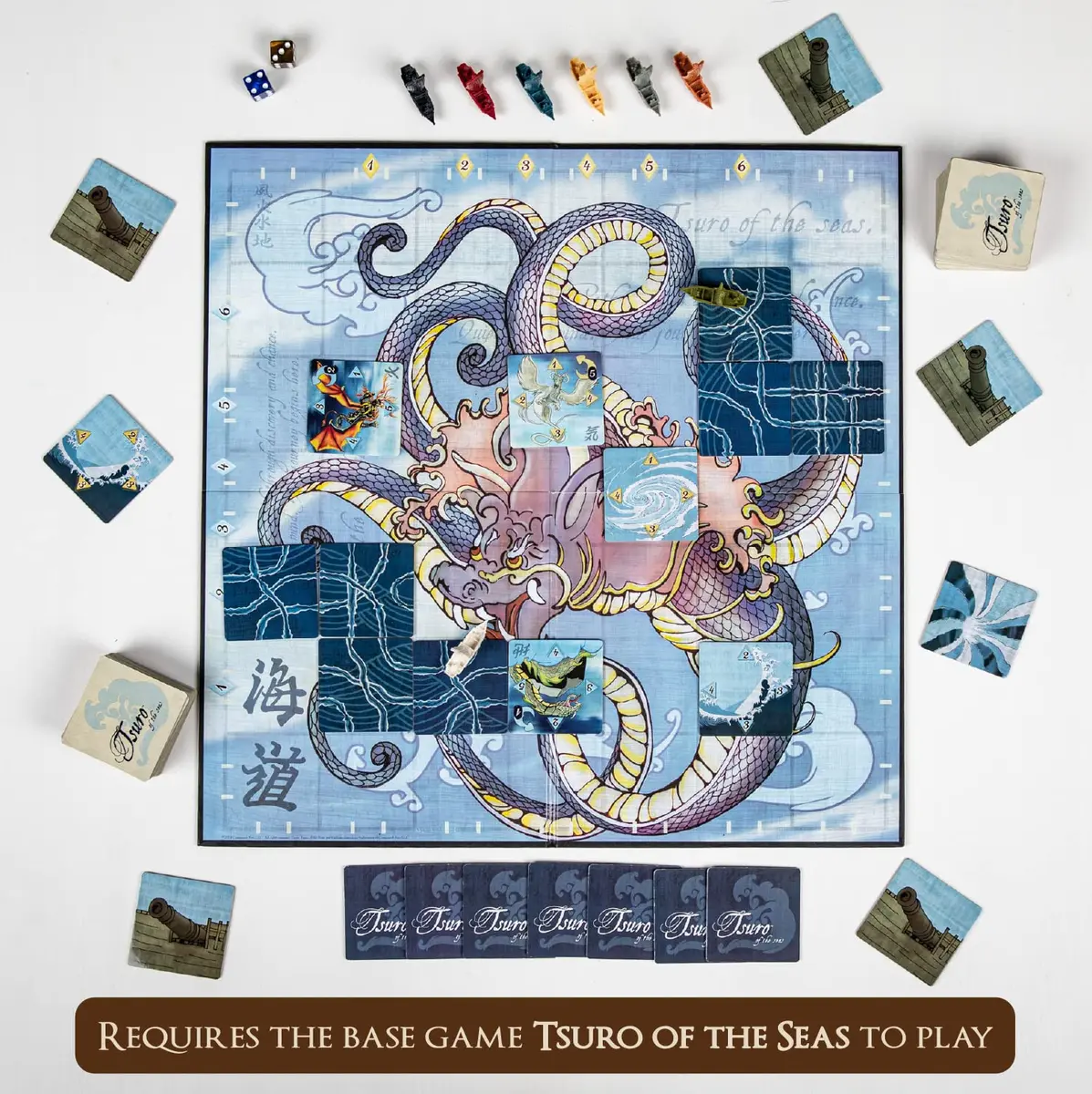 Calliope Tsuro of the Seas - Veterans of the Seas Expansion, Tile Laying Board Game | Adds Tidal Waves & Whirlpools - view 6