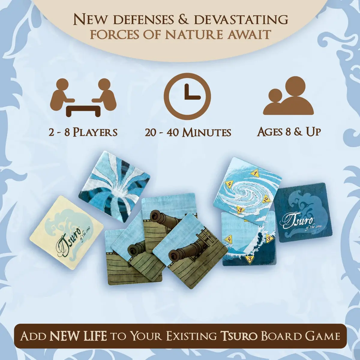 Calliope Tsuro of the Seas - Veterans of the Seas Expansion, Tile Laying Board Game | Adds Tidal Waves & Whirlpools - view 2