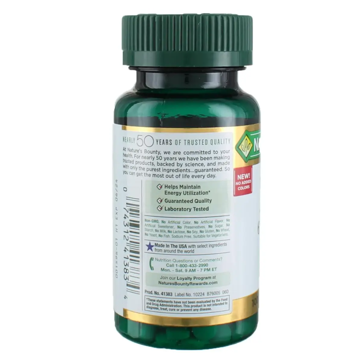 Nature's Bounty Ferrous Sulfate Iron 65mg Tablets, 300 Count (3 x 100ct Bottles) | Essential for Hemoglobin & Energy - view 3