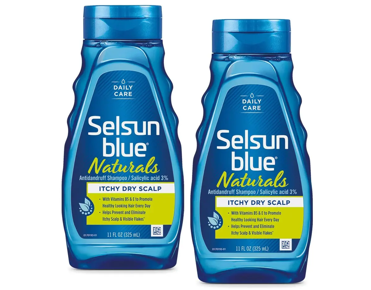 Selsun Blue Shampoo Naturals Dandruff Itchy Dry Scalp 325ml | Moisturizes & Relieves Flakes - main product image