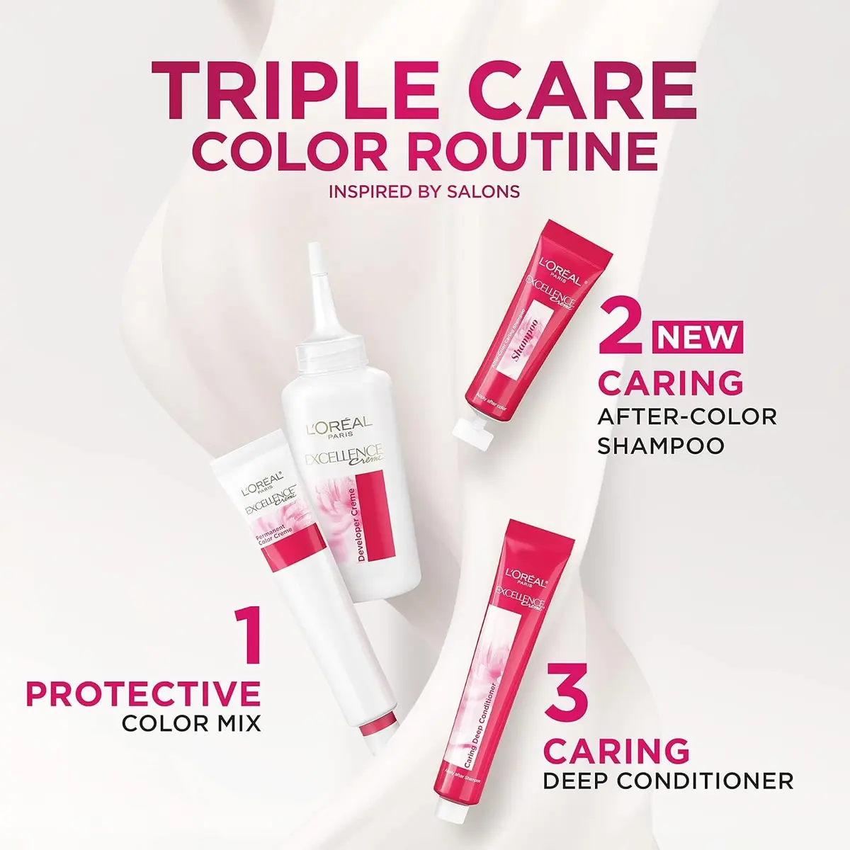 L'Oreal Paris Excellence Creme Permanent Hair Color 8 Medium Blonde | 2 Kit Pack, Rich Radiant Color - view 5