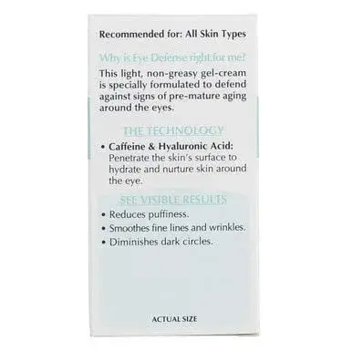 L'Oreal Paris Eye Defense Gel 15ml (0.5 Fl Oz) Pack of 2 | Caffeine & Hyaluronic Acid for Puffiness & Fine Lines - view 5