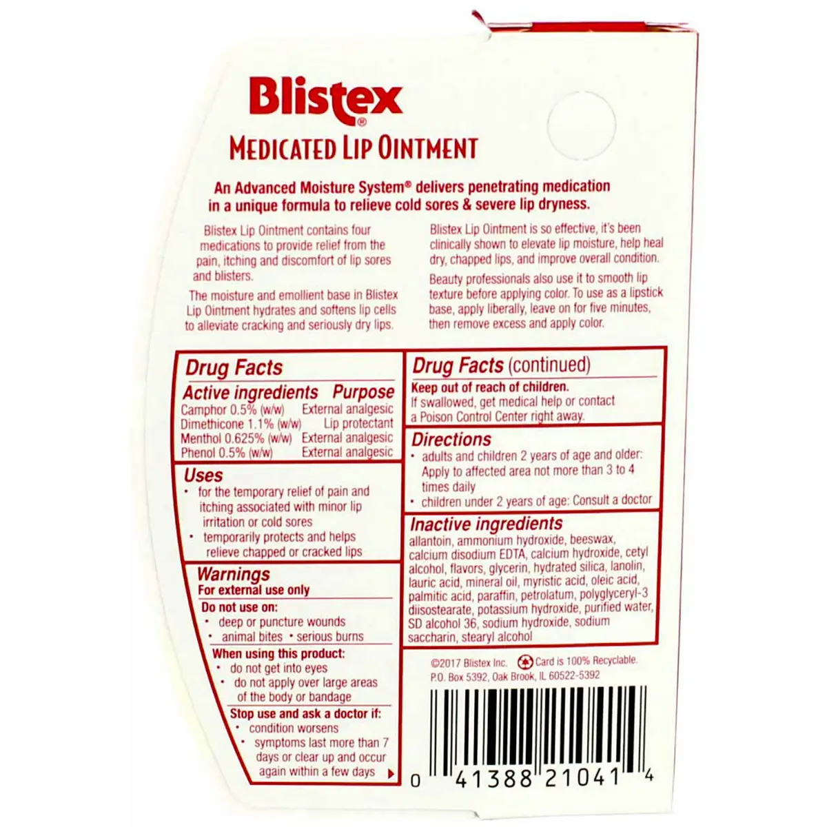 Blistex Lip Medicated Ointment 0.35 oz | Hydrates & Softens Dry Lips, Made in USA - view 3