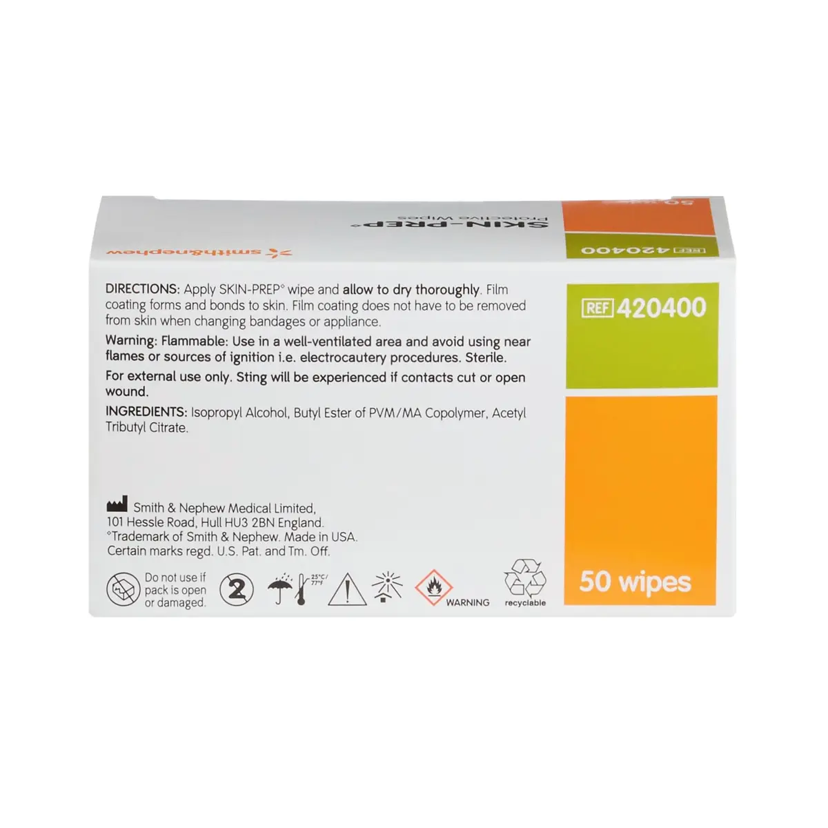 Smith & Nephew Skin-Prep Protective Wipes 50 Count (Pack of 2) | Skin Barrier Support for Adults - view 4