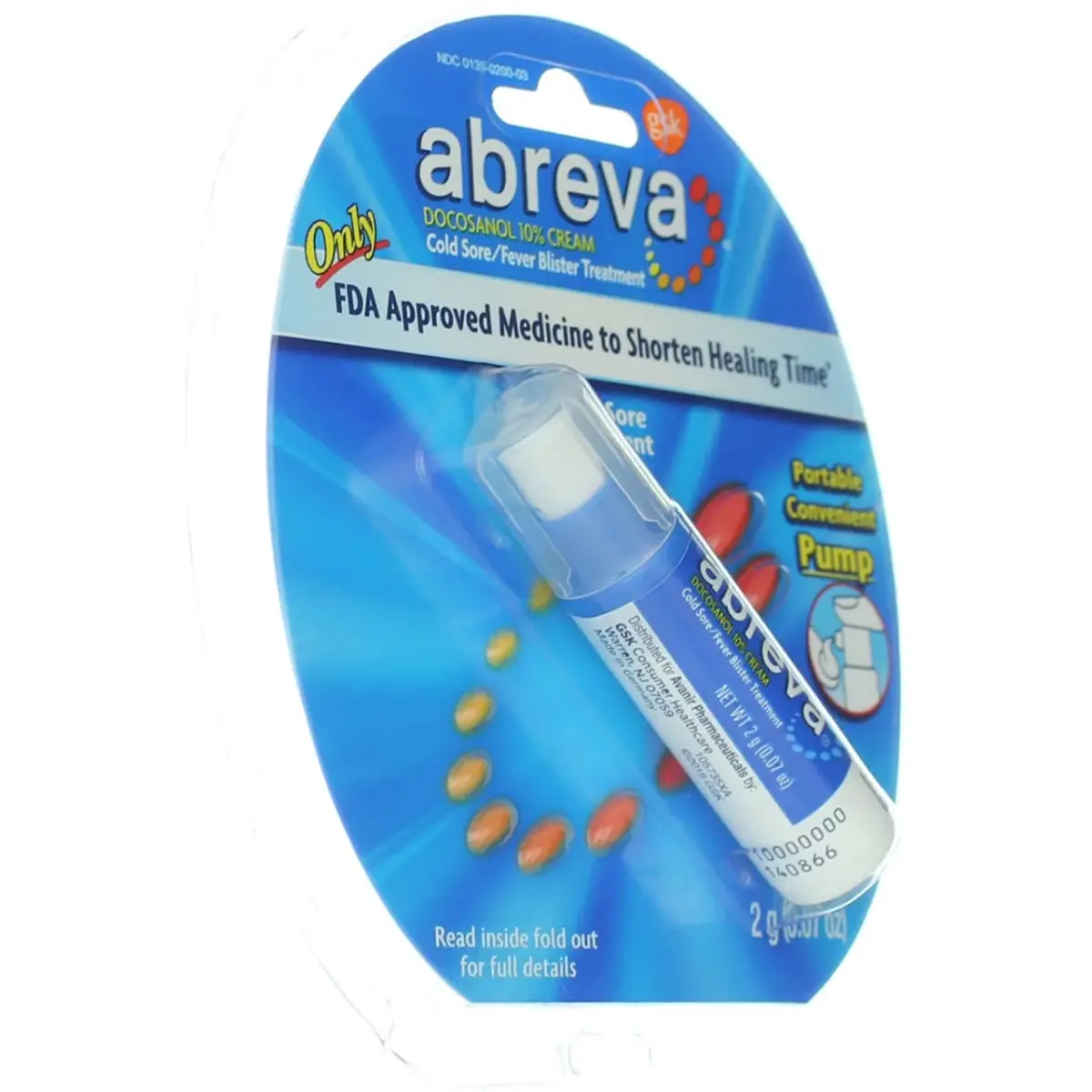 Abreva Cold Sore Treatment Cream 2g (0.07 oz) | Fast-Acting Relief - view 3