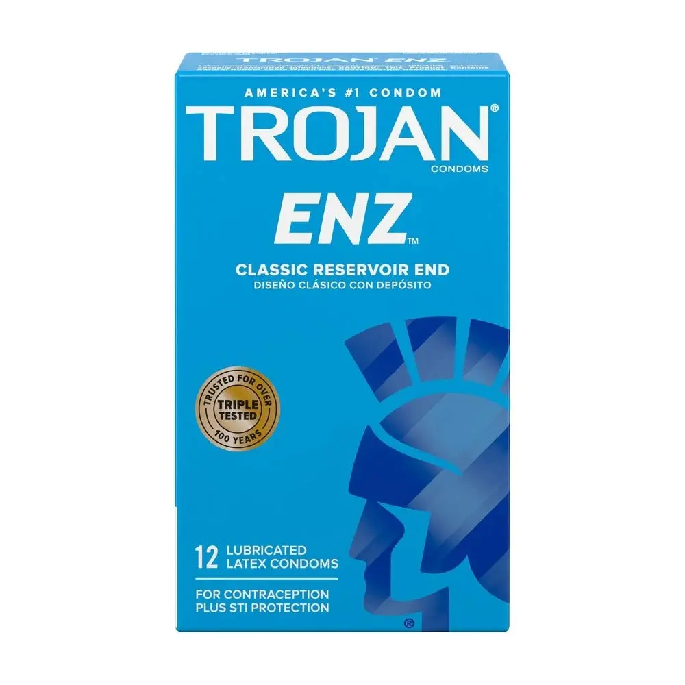 Trojan Enz Condoms Lubricants 36 Count | Classic Latex with Reservoir Tip for Comfort - main product image