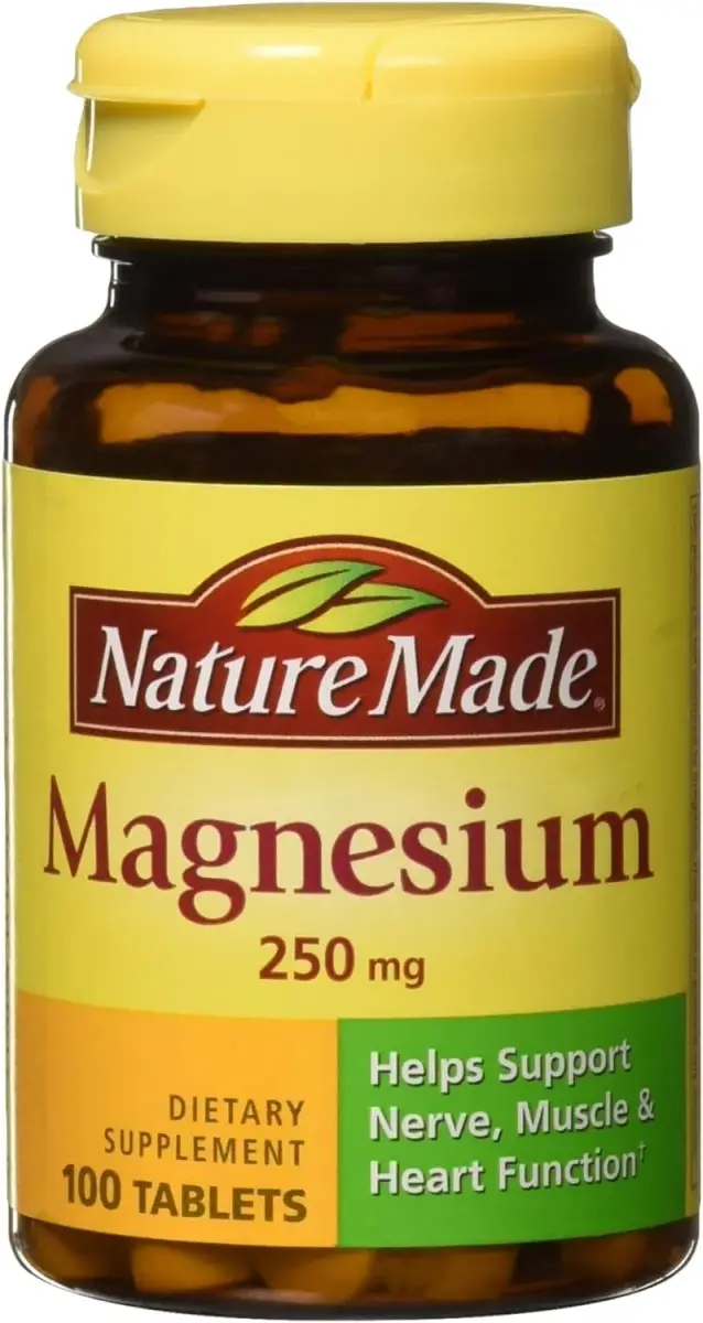 Nature Made Magnesium 250 mg Tablets, 100 Count (Pack of 3) | Supports Nerve, Muscle & Heart Function - main product image