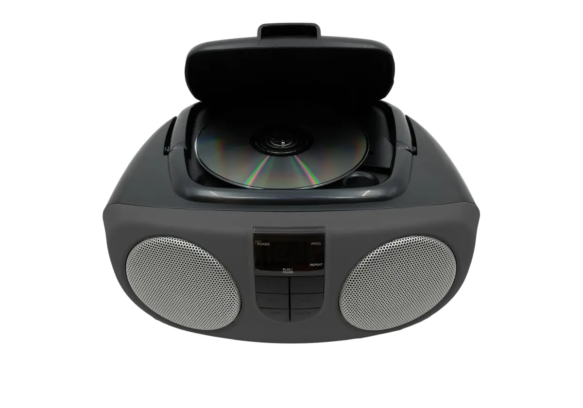 PROSCAN ELITE Retro Boombox Portable AM/FM Radio with CD Player & AUX Input (Black) | 1.38 kg (3.05 lb) - view 2