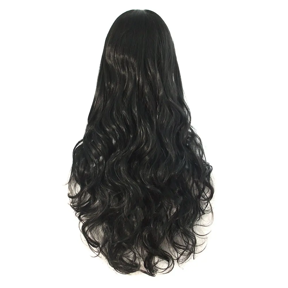 MapofBeauty 32" (80 cm) Long Spiral Curly Costume Wig | Black - view 2