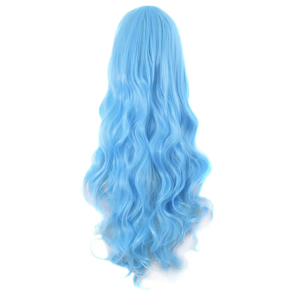 MapofBeauty 32 Inch Spiral Curly Cosplay Wig, Azure Blue | Heat Resistant Synthetic Fiber - view 2