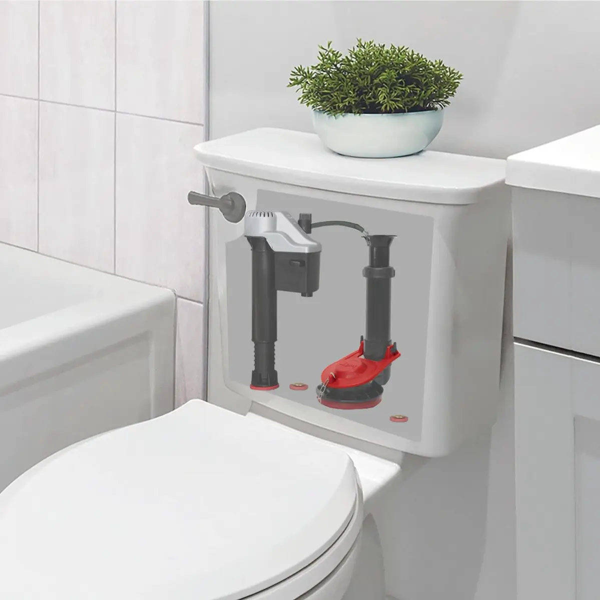 Korky Ultra Standard 2-Inch Universal Toilet Flapper with Stainless Steel Chain | Easy Install, Water Saving - view 7