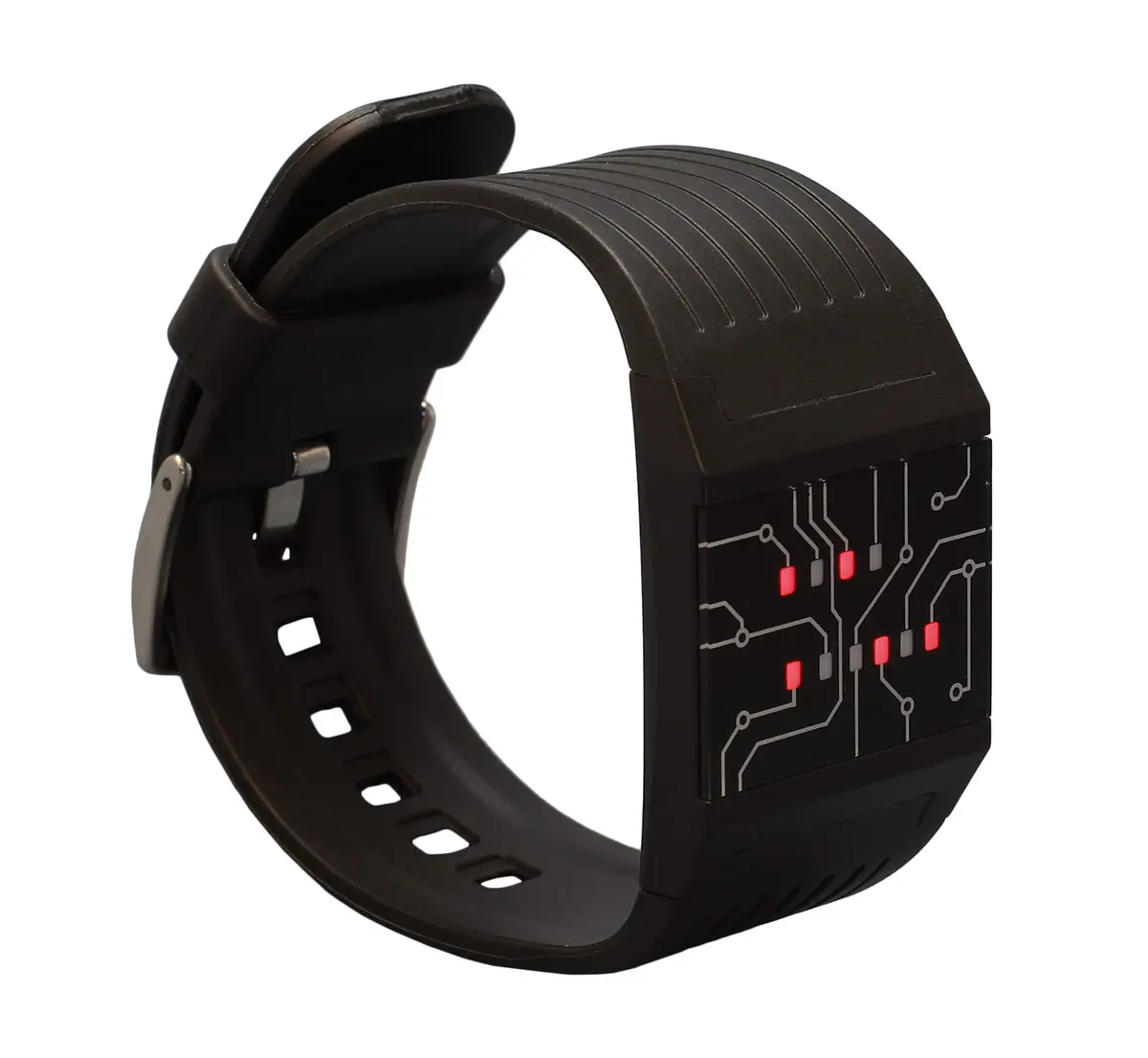 getDigital Binary Wrist Watch for Professionals with LED Lights | 21 cm (8.2 inch) Adjustable Plastic Band - main product image