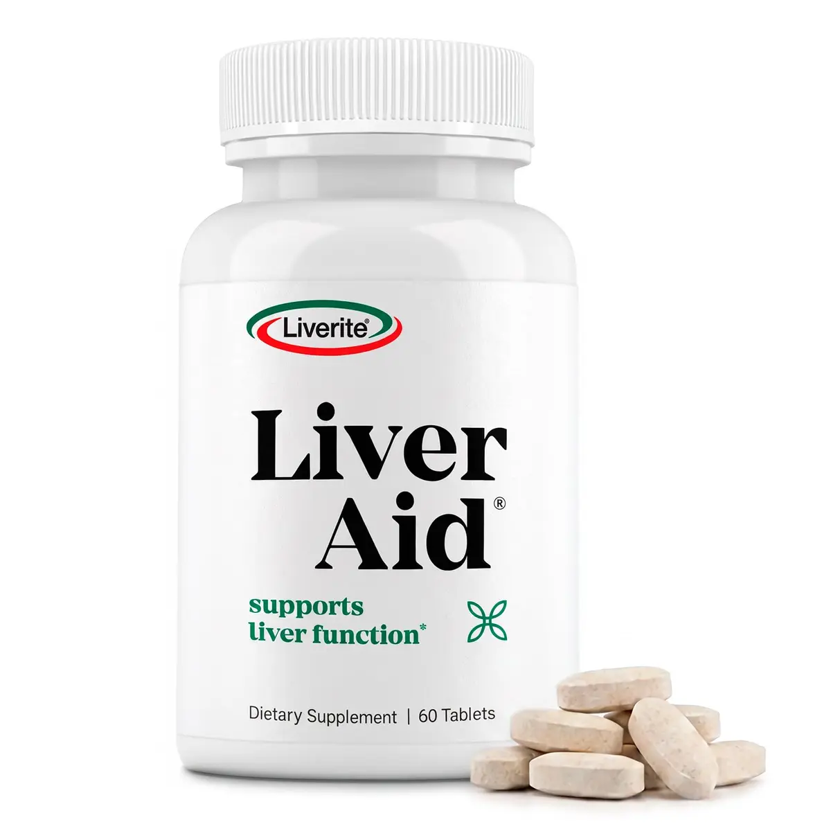 LIVERITE Liver Aid - Liver Support Supplement - 60 Tablets | Supports Liver Function & Energy - main product image