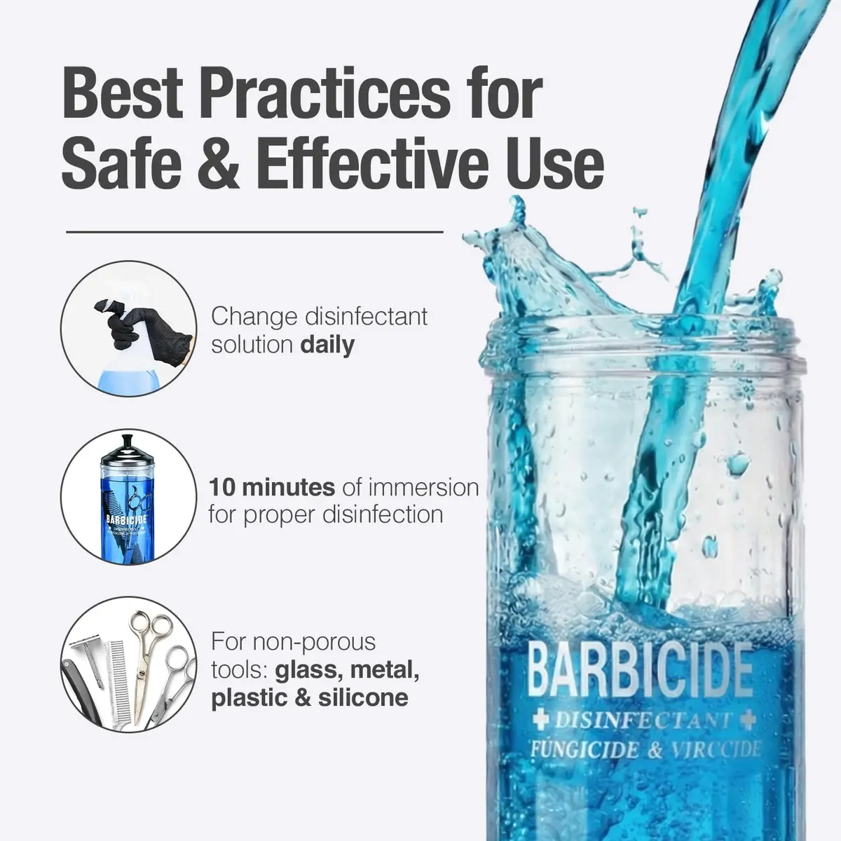 BARBICIDE Disinfectant Concentrate 946ml (32 Fl Oz) 2-Pack | EPA-Registered Hospital-Grade Germicide - view 6