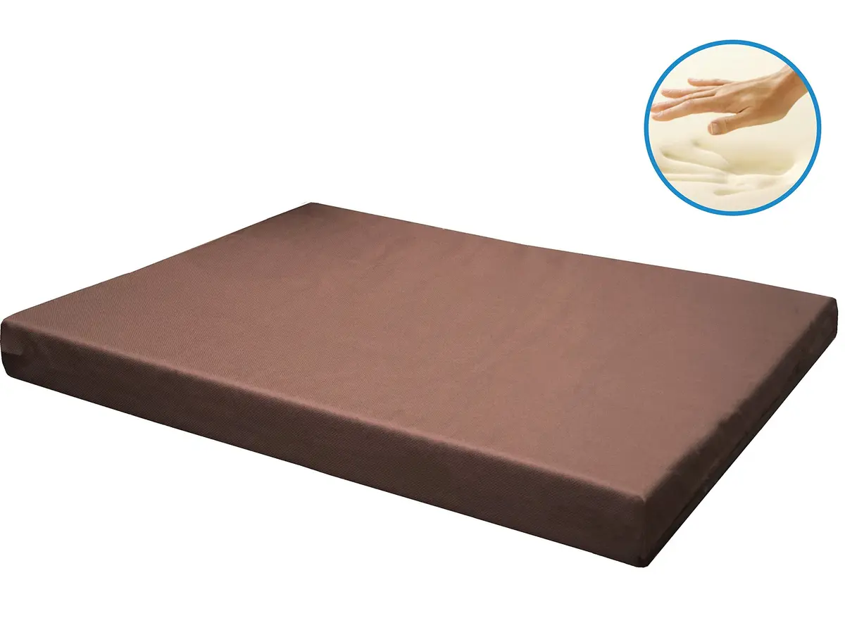 Dogbed4less Memory Foam Dog Bed 29x18x3 Brown | Support & Waterproof Comfort - view 7