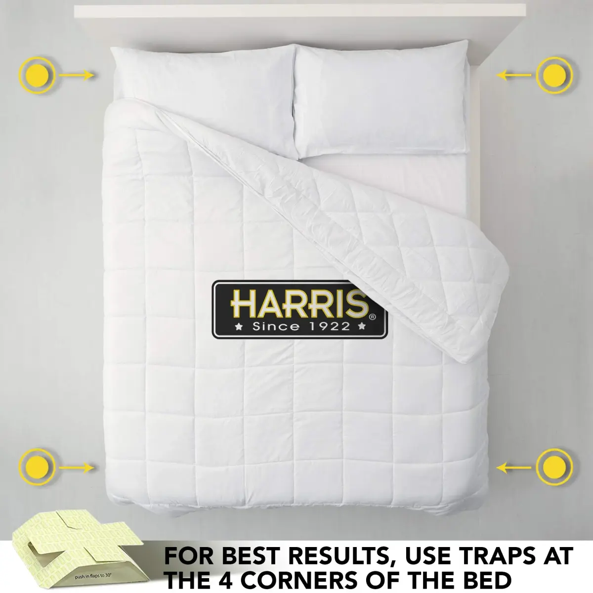HARRIS Bed Bug Traps for Early Detection & Monitoring, 4 Pack | Natural, Discreet, Versatile - view 6