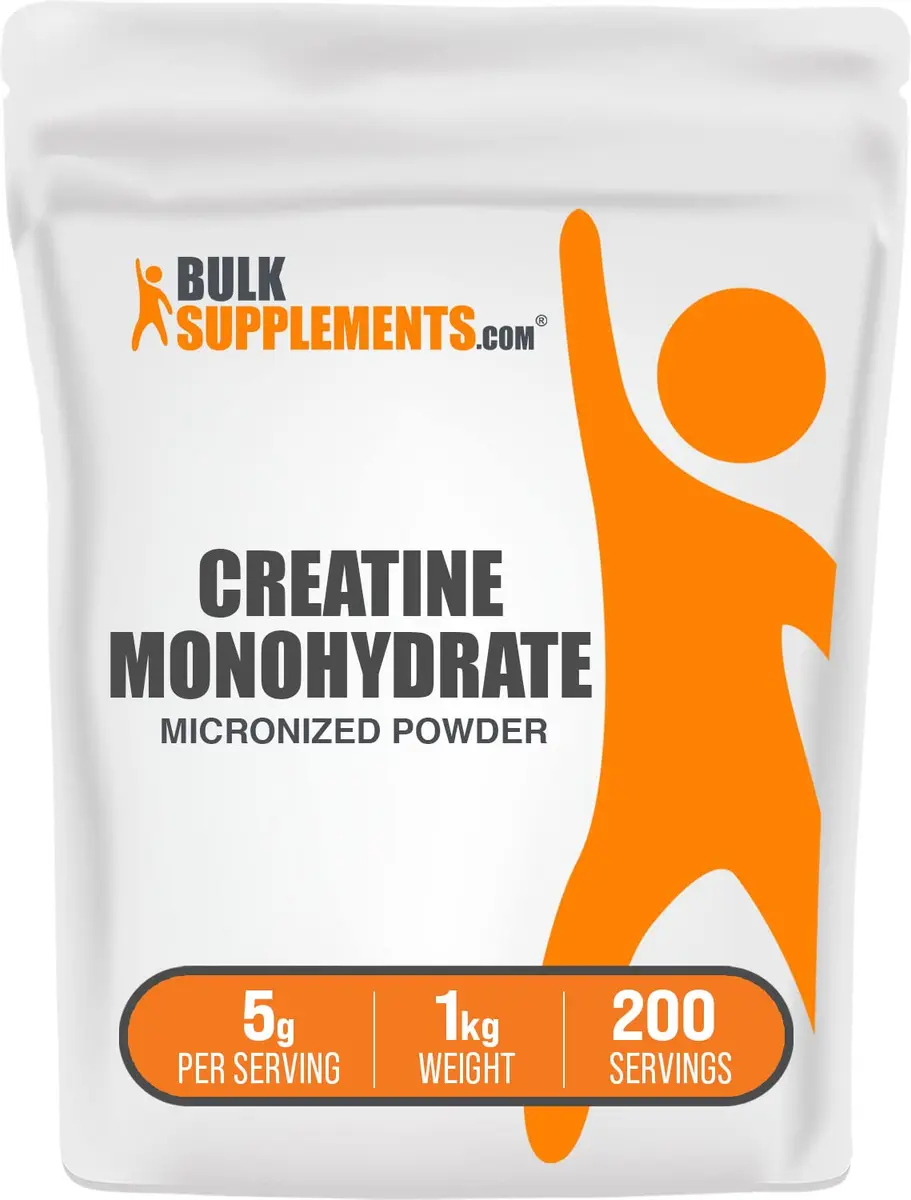 BulkSupplements Creatine Monohydrate Powder 2.2 lb | Micronized, Unflavored, Gluten Free for Muscle & Strength - main product image