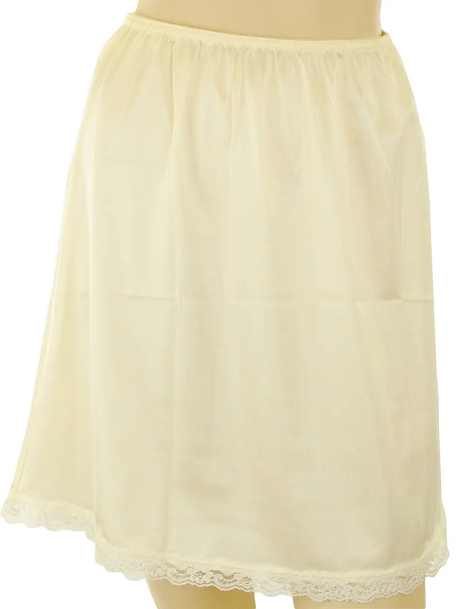 Velrose Shadowline Women's Nylon Essentials 19 Inch Half Slip | Beige, Small - main product image