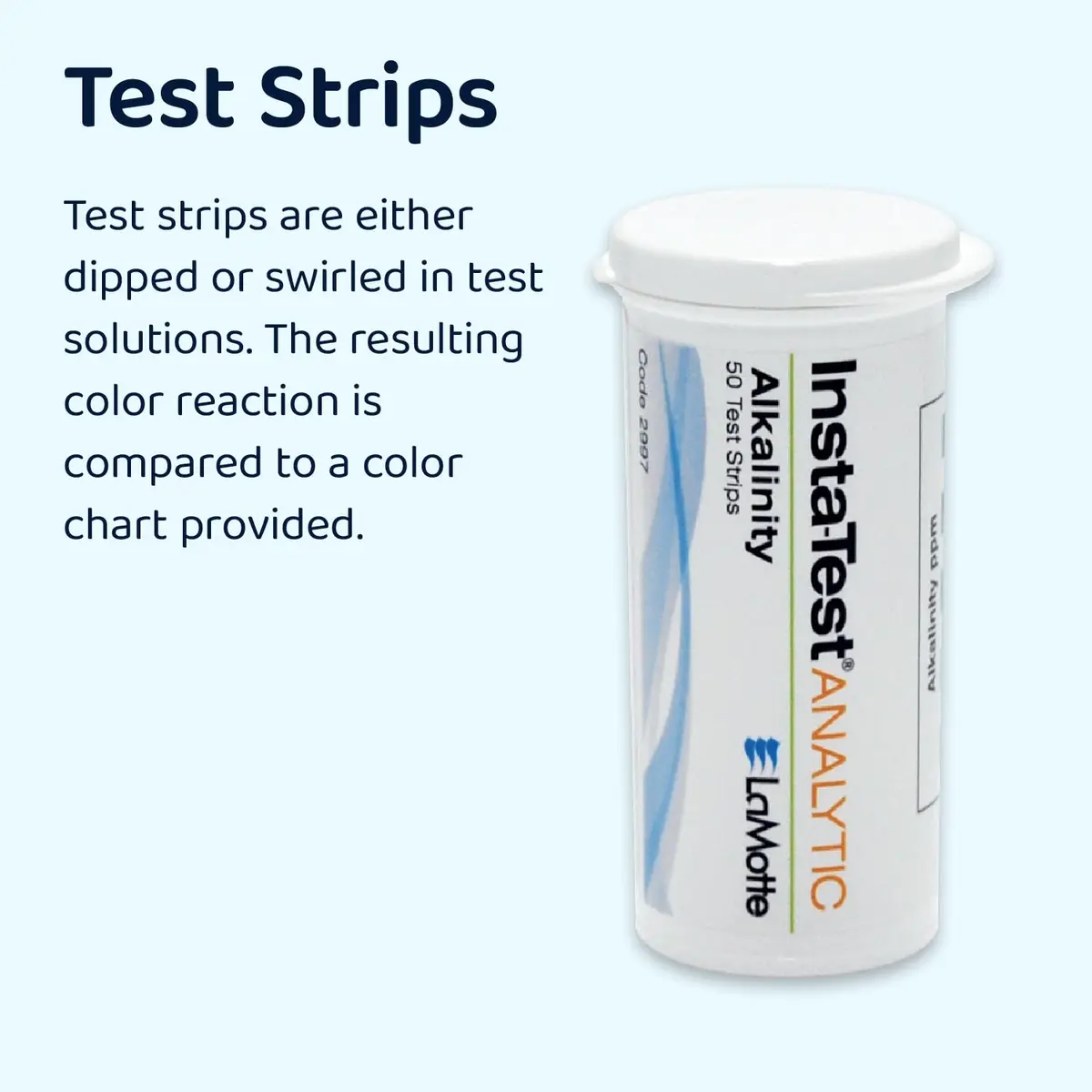 LaMotte Insta-Test 3000 Peracetic Acid Test Strip 50 Count | 0-160ppm Range, USA Import, Waterproof Vial - view 2