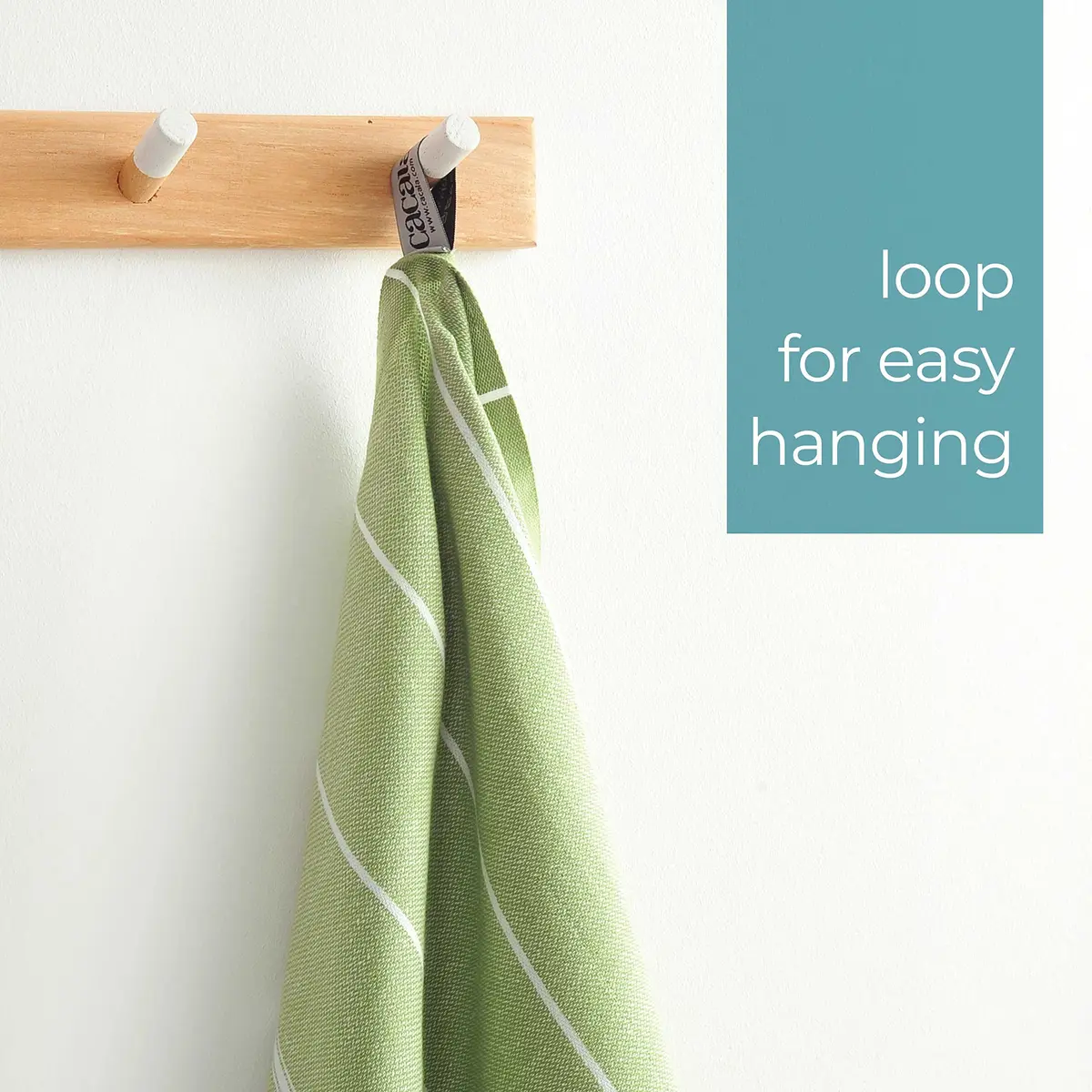 Cacala 100% Turkish Cotton Kitchen Tea Towels 23" x 36" | Highly Absorbent & Quick Drying - view 2