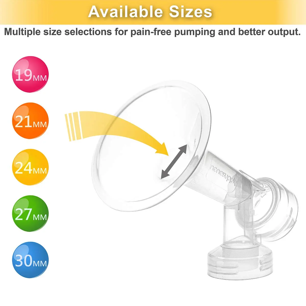 NENESUPPLY Breast Pump Parts with 21mm Flanges Compatible with Medela Pump in Style, Not Original, Includes Flanges, Valves, Membranes, Tubing - view 5