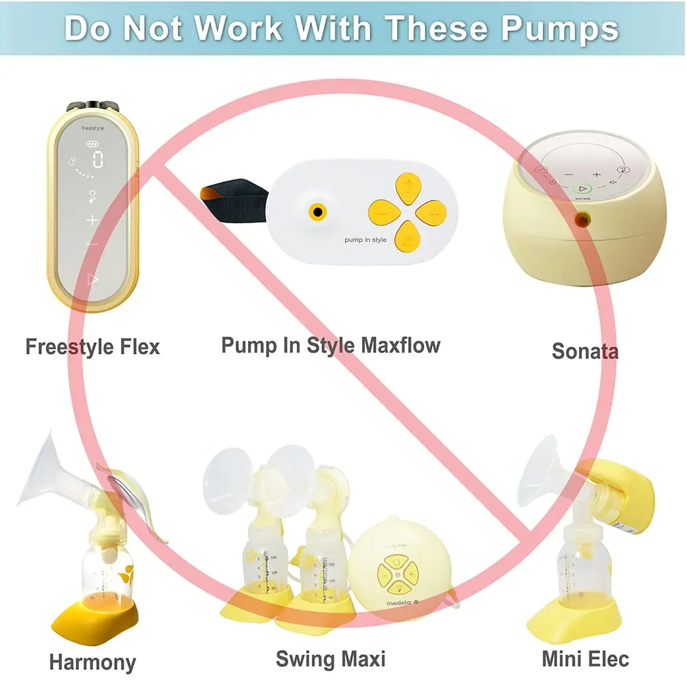 NENESUPPLY Breast Pump Parts with 21mm Flanges Compatible with Medela Pump in Style, Not Original, Includes Flanges, Valves, Membranes, Tubing - view 3