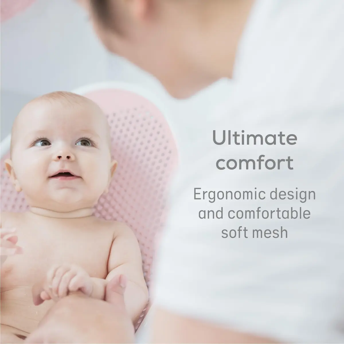 Angelcare Pink Baby Bath Support | Ergonomic Design for Newborns to 6 Months - view 5