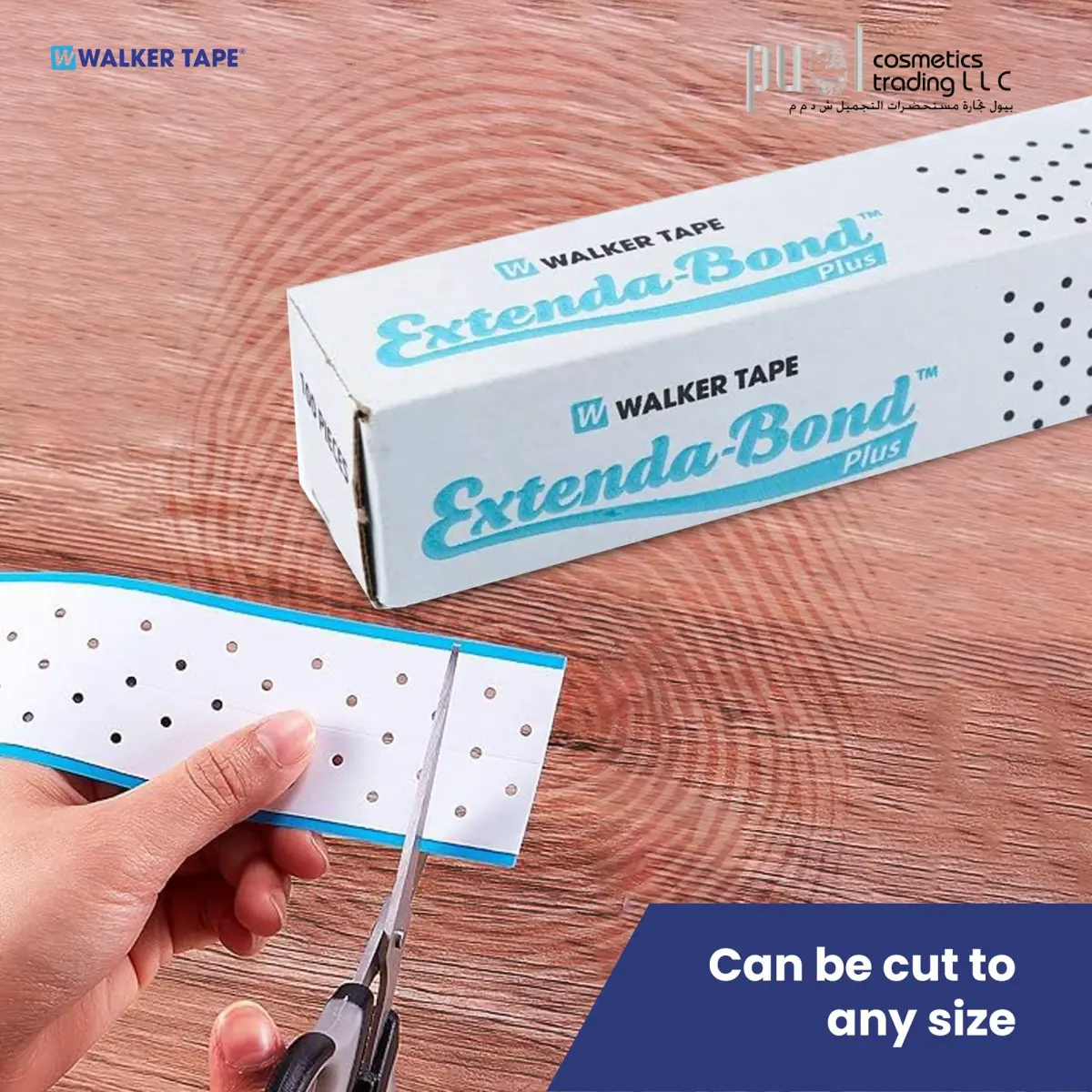 Walker Tape Extenda Bond PLUS Lace Tape 12 Inch Strip 10-Strip Pack | No-Shine Effect for Lace or Poly Skin Hair Systems - view 3