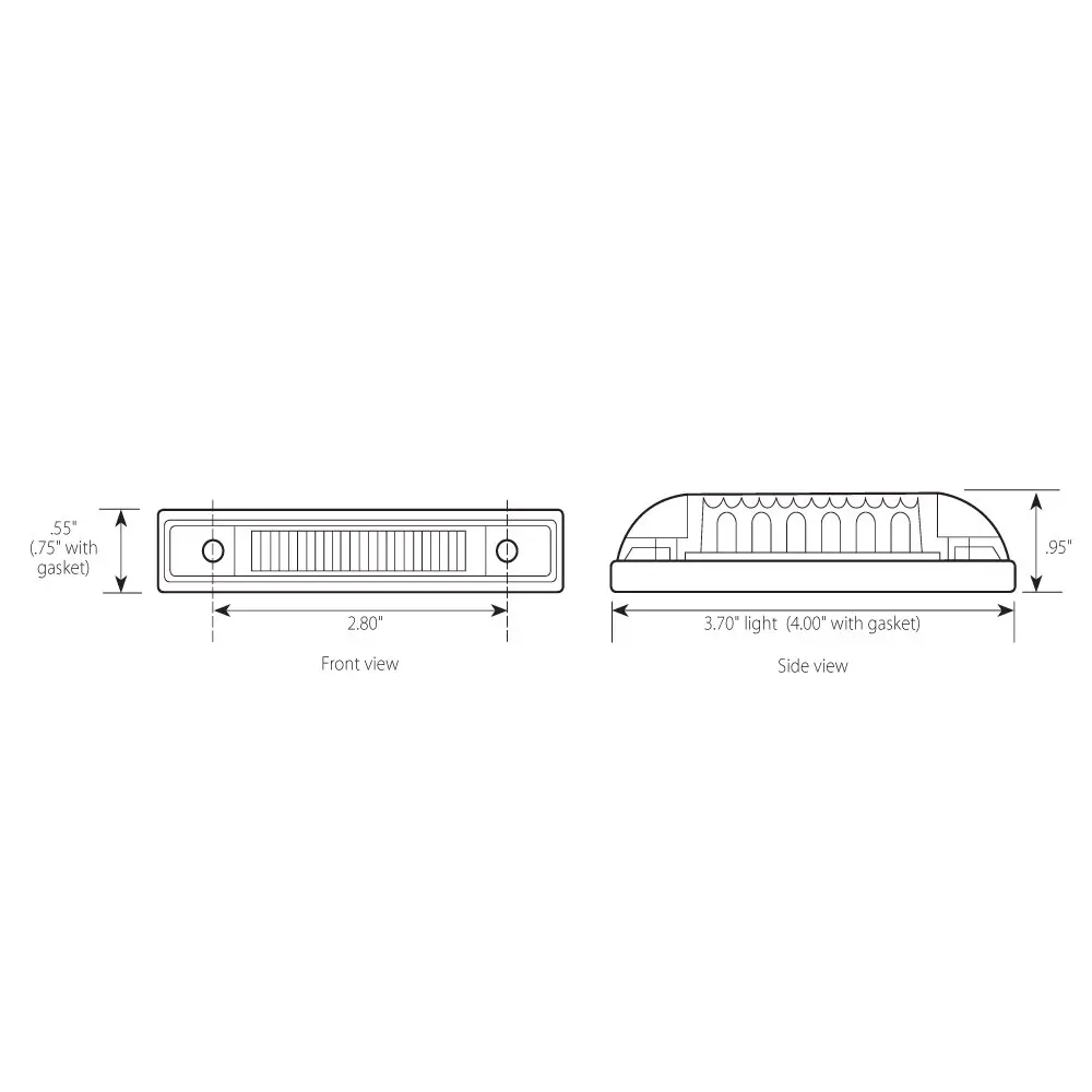 GG Grand General Thin Line Red/Red 6 LED Marker Light 4 in (10.16 cm) | DOT Compliant Street Legal Lighting - view 3