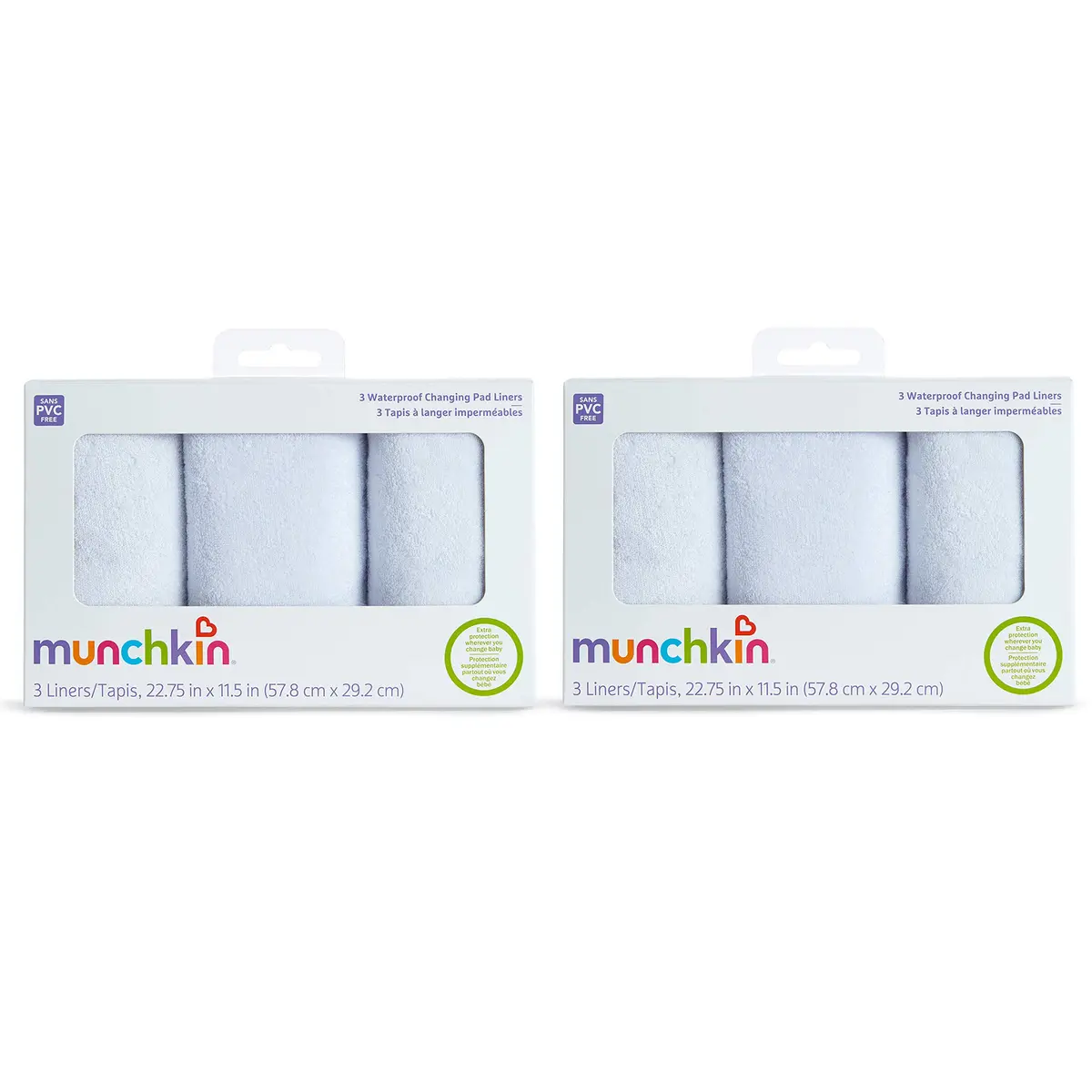 Munchkin Waterproof Changing Pad Liners 6 Pack | PVC-Free, Machine Washable, 22.75 x 11.5 Inches - view 6