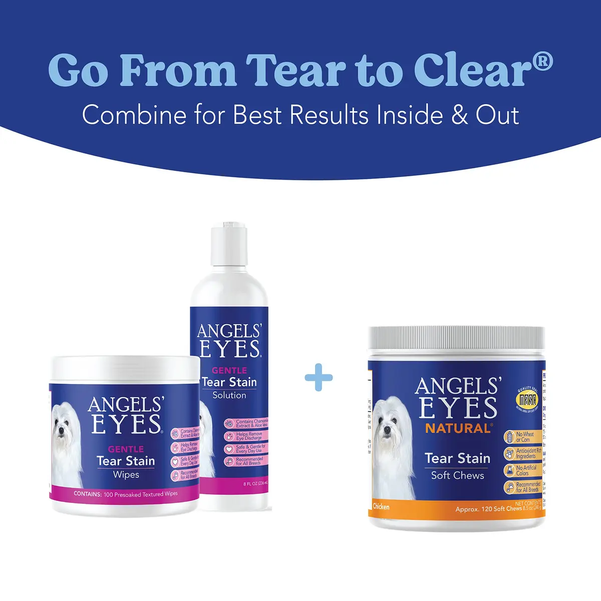 Angels' Eyes Natural Tear Stain Prevention Soft Chews for Dogs | Chicken Formula 120 Count | Daily Supplement to Reduce Eye Stains - view 5