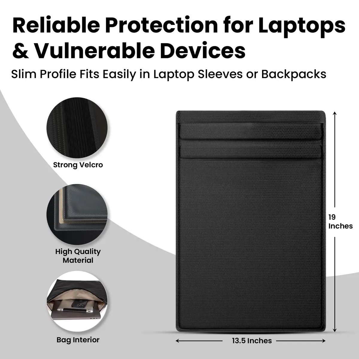 OFFGRID by EDEC Laptop Faraday Bag, Signal Blocking Bag for Laptops, Tablets, Phones | 55.2 cm (21.75") Tall - view 2
